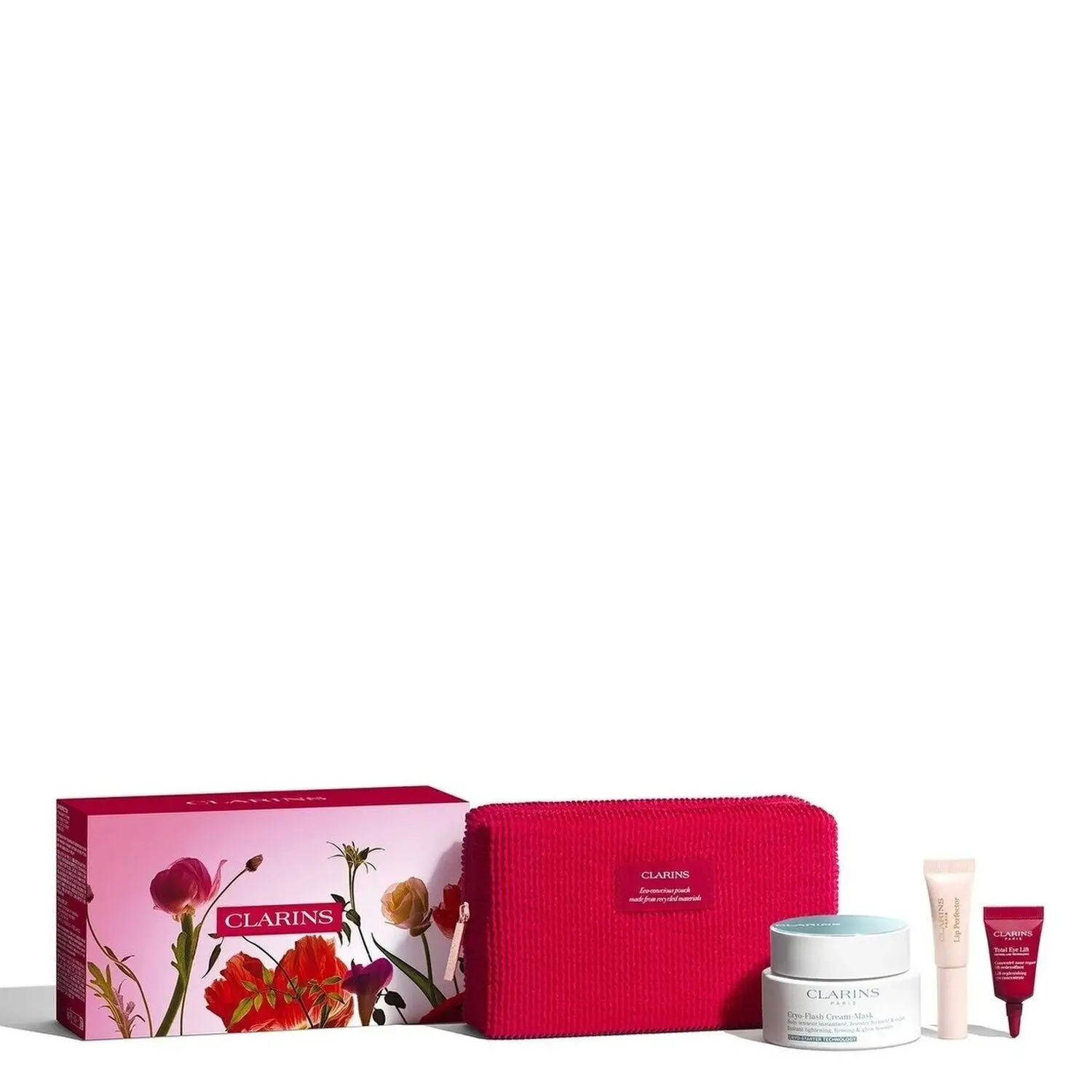 Clarins Coffret Cryo-Flash – Masque, Soin Yeux & Embellisseur Lèvres